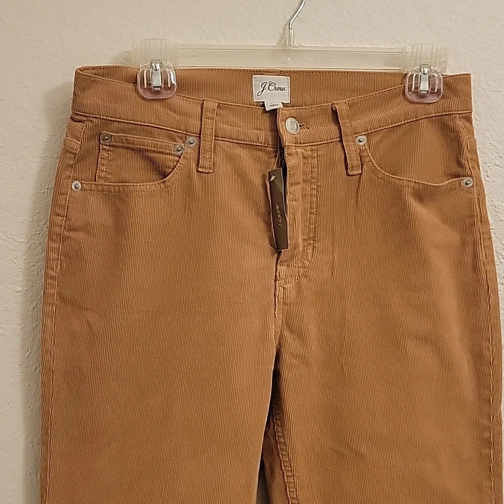 High-rise slim demi-boot pant in corduroy - J.Crew - Size 27 - Camel Color -